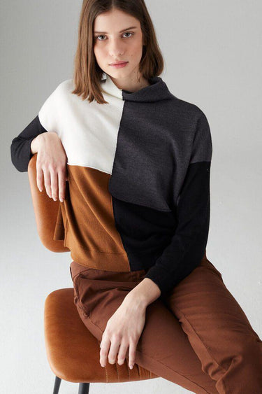 Colourblock Merino Polo